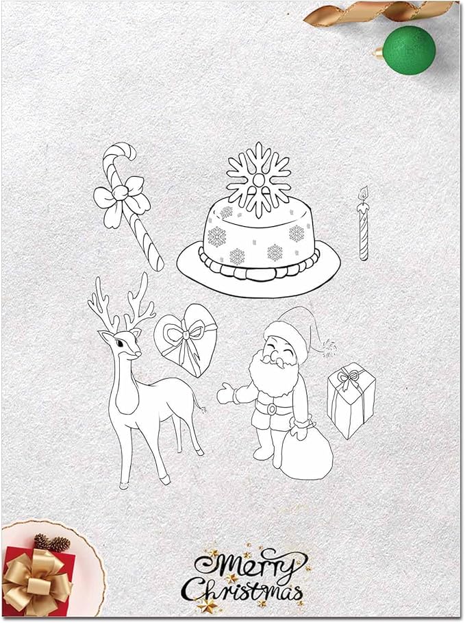 DUGUTUL Thick Christmas Stationery Paper, Holiday Letters, Printer Paper, 48 Sheets, 8.5 x 11 Inch (J-1)