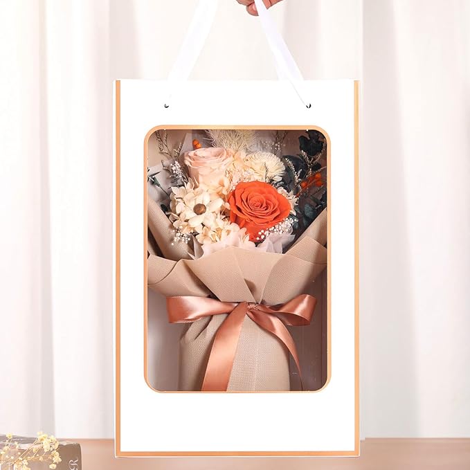 Jtoder Forever Flowers for Delivery, Preserved Flower Bouquets, Long Lasting Pink Roses, Gifts Bouquet for Mother Wife Girlfriend on Festivals Birthday Anniversary