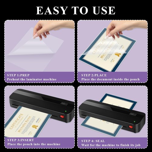 Laminating Sheets | Skiennix 8.5 x 11 Thermal Pouches - 200 Pack, 3 Mil Clear Plastic for Letter Size