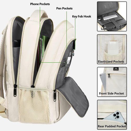 MATEIN Laptop Backpack - 15.6 Inch Anti-Theft Water-Resistant Travel Bag for Women & Professionals