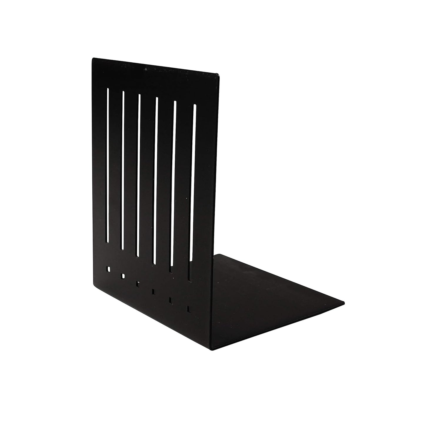 Spectrum Heavy Bookends - Sturdy Metal Book Holders for Shelves | No-Skid Design, Black Finish