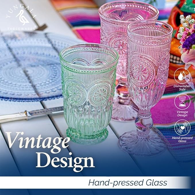 Multi-colored Highball Drinking Glasses