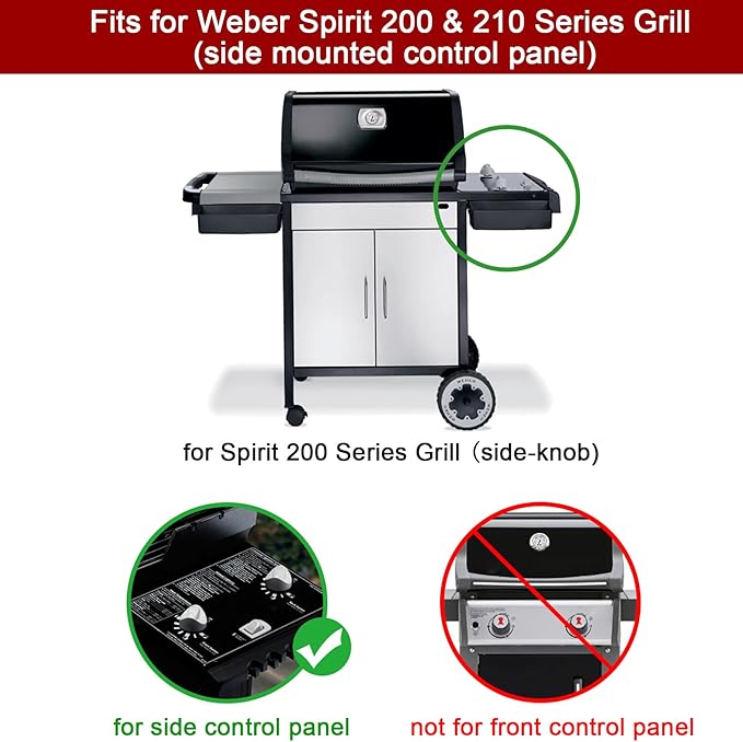 GasSaf 21.5 Flavorizer Bar, 27 Grill Burner for Weber Spirit 200, E-210, S-200, S-210, E-210NG (Side Control), Spirit 500, Genesis Silver A, Grill Insert Replacement Parts for Weber 7534 7535 7507