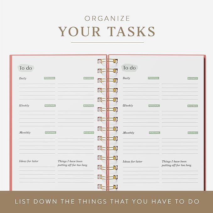 The ADHD Planner - Undated Daily Weekly Schedule Organizer Journal for Disorganized People - Habit Tracker Record Emotions & Mood - Academic Goals - Structure & Focus for Adults Brains (Spiral) (Red)