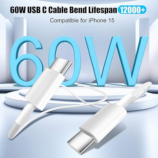 USB Type C Charger for iPhone 17 16 Pro,40W Multiport Type C Charger Fast Charging,2Pack 4Port USB C Wall Charger 10FT USBC Chargers Cord for iPhone 17/17 Pro/17 Air/16 ProMax/16e/15/15 ProMax/15 Plus