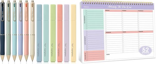 Regine Switzerland Weekly To-Do List Notepad | Bible Highlighters for Organized Planning