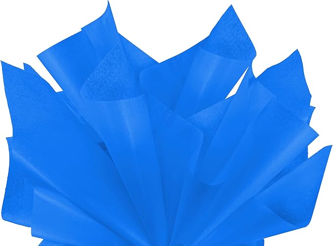 Flexicore Packaging® | Gift Wrap Tissue Paper | Size: 15"x20" | 100 Sheet | Acid Free Bulk Tissue Paper | (Brilliant Blue)