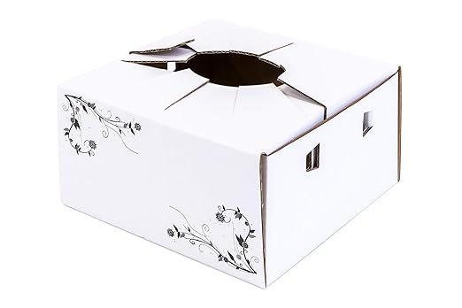Cardboard Vase Boxes for Delivery - Florist Boxes (8"x 8"x 4") - Bundle of 10