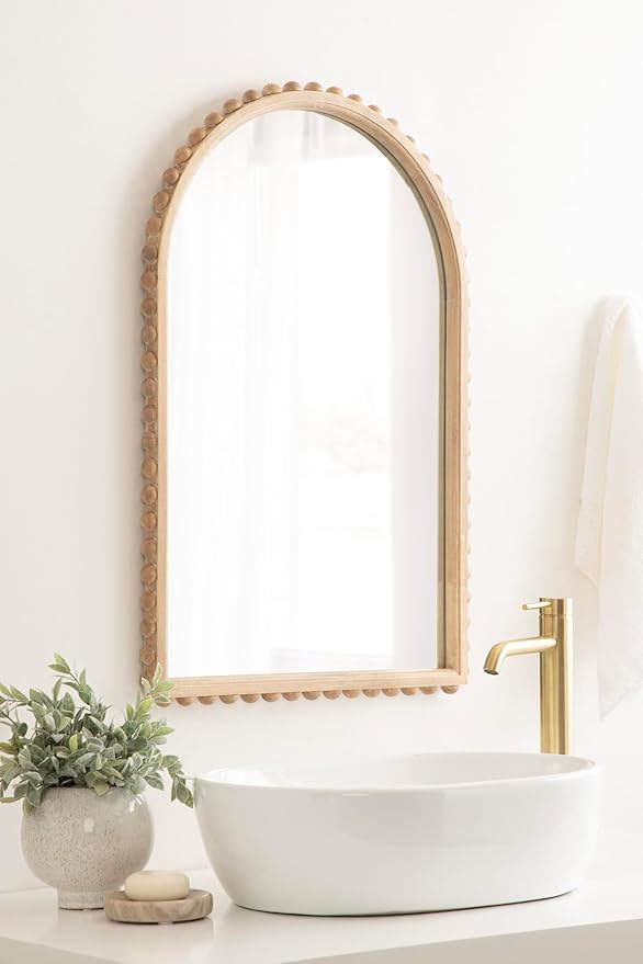 Kate and Laurel Beadbrook Modern Beaded Arched Mirror