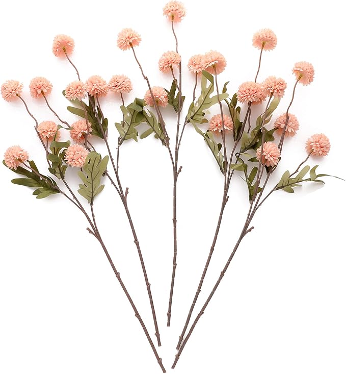 Laelfe 5pcs Dandelion Artificial Flowers Bridal Bouquet Wedding Home Party Decor