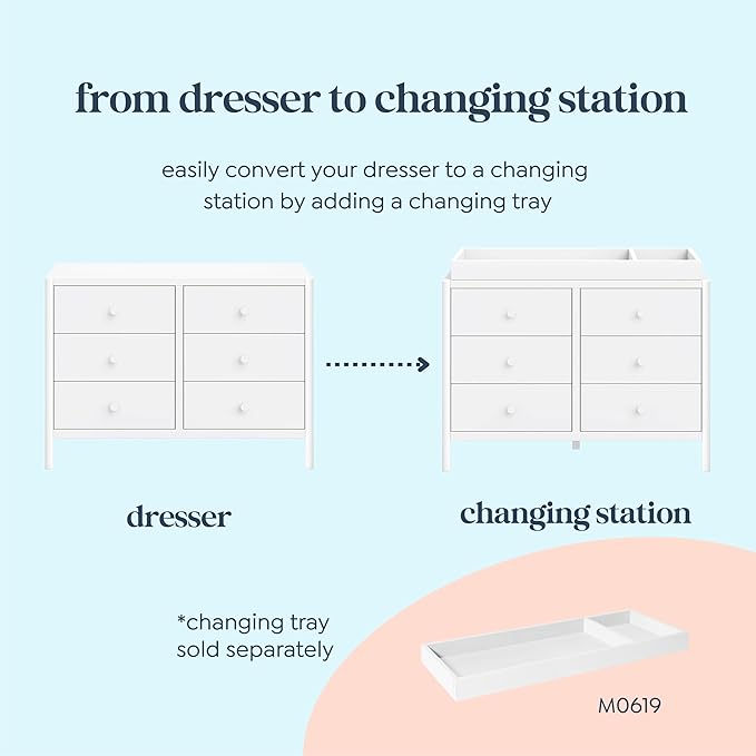 Davinci Birdie 6-Drawer Dresser