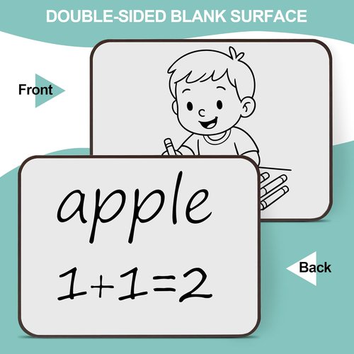 Skiennix 6 Pack Small Whiteboards - Double-Sided Portable Dry Erase Boards for Kids & Teachers | 9"x12" with Markers & Erasers