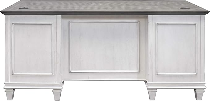 Martin Furniture Double Pedestal Desk, White