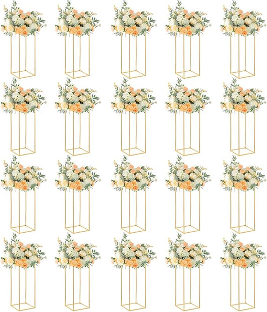 20pcs Gold Wedding Flower Stand,23.6inch Wedding Table Centerpieces,Gold Centerpiece for Birthday Party Event Table Decoration