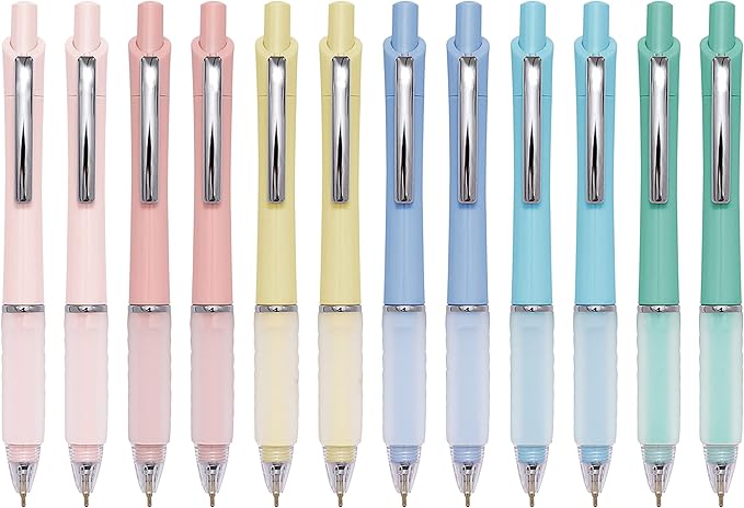 Aisibeiger Ball Point Pen Black Ink Ballpoint Pens with Super Soft Grip Medium Point 1.0mm Office Pens (12 pack)