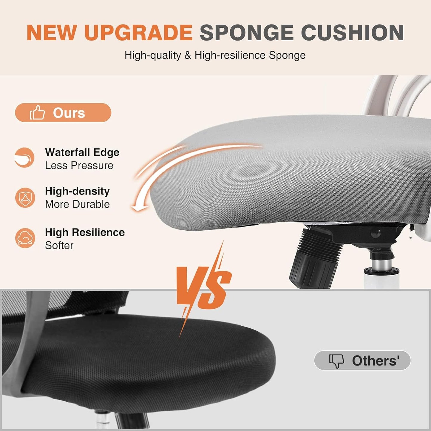 Sweetcrispy High-Back Executive Chair - Adjustable Mesh Headrest & Lumbar Support | Comfortable for Home Office & Study