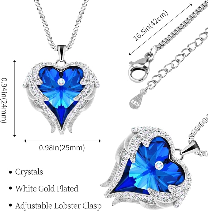 Preserved Real Rose with Heart Necklace Gift Set for Women. Romantic Gifts for Girlfriend Mom on Christmas.Forever Rose Gifts for Mom Grandma on Mothers Day. Birthday Gifts for Women.
