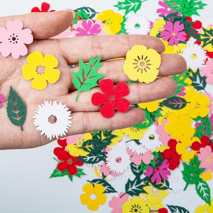 200 Pcs Wildflower Party Confetti - Daisy Party DéCor - Floral Botanical Table Scatter For Colour Clash Wedding - Bridal,Baby Shower,Birthday Party Decorations