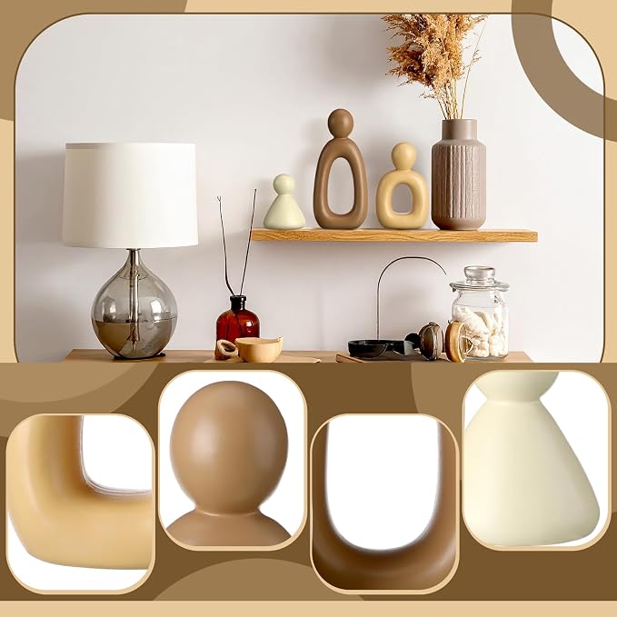 Youyole Abstract Family of 3 Modern Sculpture Modern Home Decor for Shelf, TV Stand, Bookshelf, Living Room Decorative Accents and Housewarming Gift for Living Room Office Table Shelves Decorations