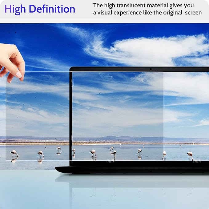 Peslv 15.6 Inch Laptop Privacy Screen Compatible with Lenovo Hp Dell Acer Asus Thinkpad Envy Xps Computer 16:10 Aspect, Removable Anti Glare Blue Light Filter Protector, 15" Monitor Security Shield