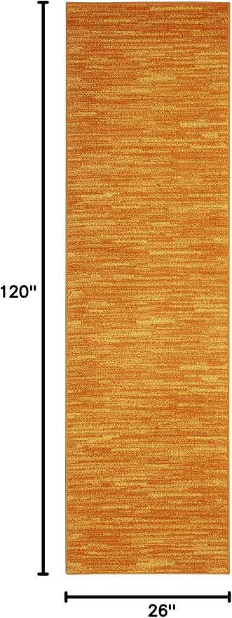 Nourison Home Nourison Essentials Sunburst 2'2" x 10' Area Rug - Easy Clean, Non Shedding, Bed Room, Living Room, Dining Room, Kitchen (10' Runner)