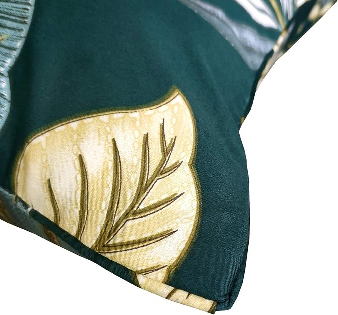 FADFAY Sheets Set Queen Teal Elegant Floral Sheets Tropical Plam Leave Sunflower Bedding 800 Thread Count Luxury Summer Bedding 100% Egyptian Cotton Deep Pocket Bed Sheets Set, 4 Pieces-Queen Size
