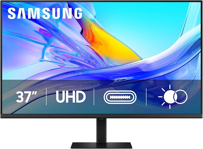 Samsung 37” ViewFinity S8 (S80UD) 4K UHD HDR10 High Resolution Monitor with USB-C and Ergonomic Design, Built-in KVM Switch, Intelligent Eye Care, LS37D800UANXZA, 2025