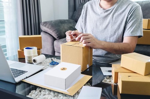 Eupako Small Shipping Boxes - 6x4x3 White Corrugated Cardboard | 25 Pack for Small Business Packaging