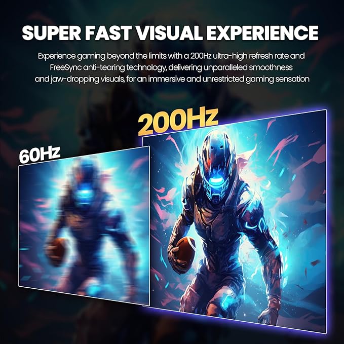 CRUA 32Inch Curved Gaming Monitor, FHD(1920 * 1080P) VA Screen 165Hz/200Hz, 1800R VA Screen, 120% sRGB, Computer Monitor That Support AMD Freesync, HDMI, DP, Wall Mountable Installs-Black