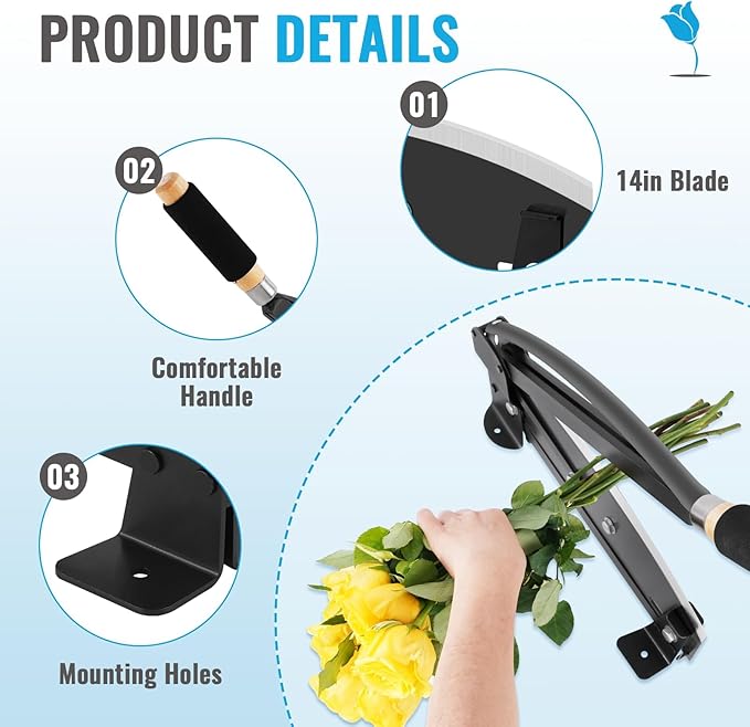 Flower Stem Cutter Floral Stem Cutter with Safety Latch Stem Cutter for Fresh Flowers for Florists or Garden Use