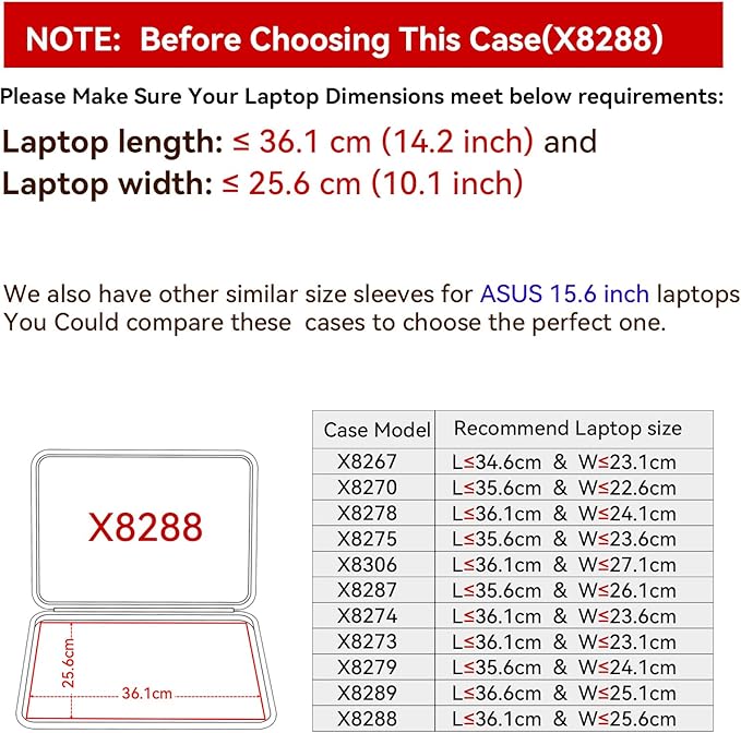 Smatree Hard EVA Protective Sleeve Bag and Case Compatible for 15.6 inch ASUS TUF Gaming A15 2024/2023 Laptop, for 15.6 inch ASUS TUF Gaming F15 2022/2021 Carry Travel Case Waterproof Sleeve (X8288)
