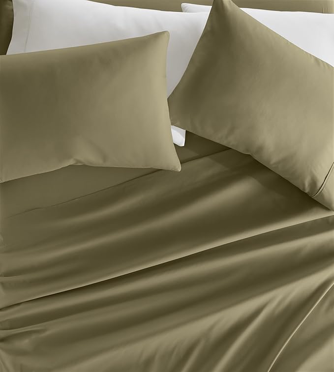 Linen Market Brushed Microfiber Twin Sheet Set 3 Piece – Oeko-TEX Certified Ultra Soft & Wrinkle-Free - 16" Deep Pocket Sheets - Easy Care Twin Size - Sage