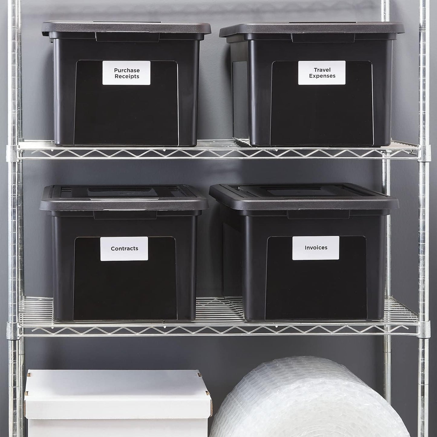 STAPLES Hanging File Folder Box - Durable Storage Organizer for Letter & Legal Size Documents, Black
