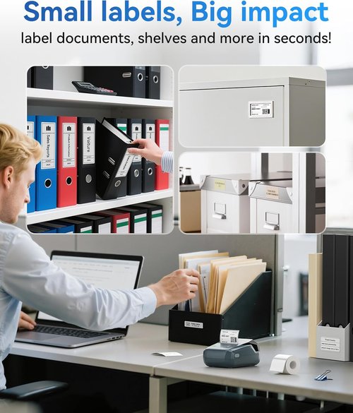 NIIMBOT B1 Label Maker - Includes 3 Roll Labels for Easy Organization and Customization