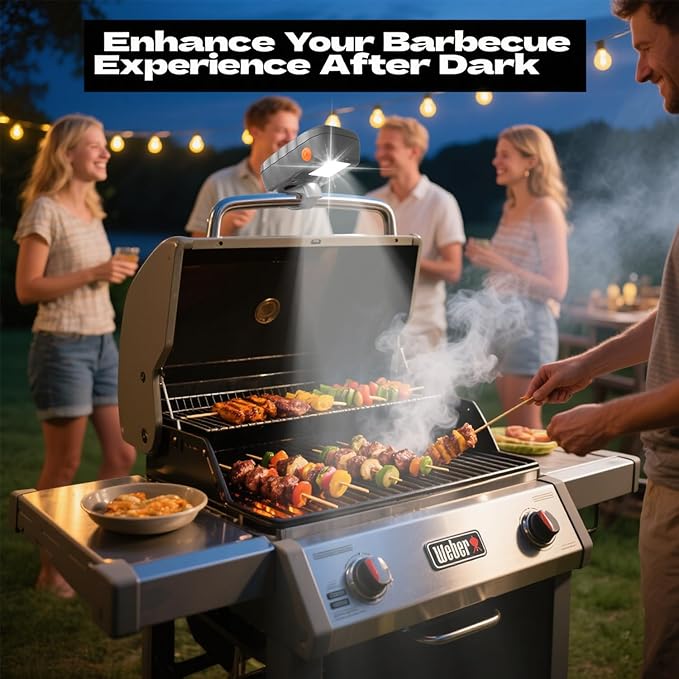 Grill Light Designed for Blackstone Griddle & Weber Grill, Automatic On/Off BBQ Light, Blackstone Griddle Accessories, LED BBQ Grilling Accessories for Outdoor Grill, Gifts for Men Dad Husband