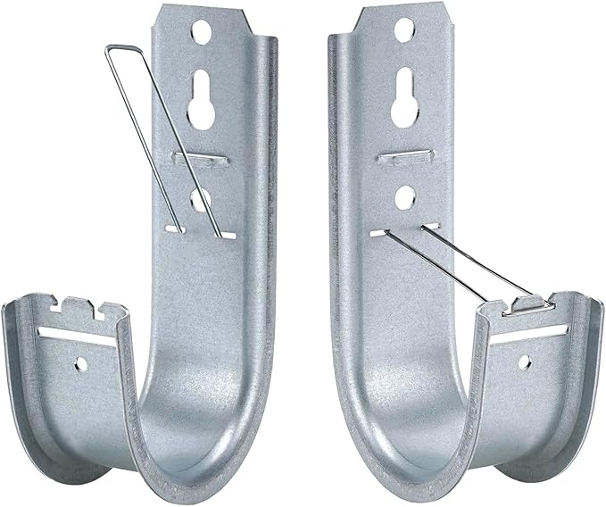 100 Pack 2-Inch Galvanized Steel Cable Support J-Hooks with Retainer Clips - Heavy Duty Wall Mount Cable Management Hooks for Structured Cabling & Organization