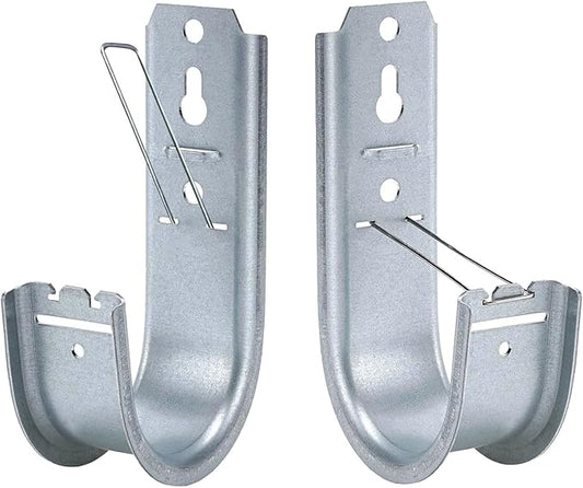 100 Pack 2-Inch Galvanized Steel Cable Support J-Hooks with Retainer Clips - Heavy Duty Wall Mount Cable Management Hooks for Structured Cabling & Organization
