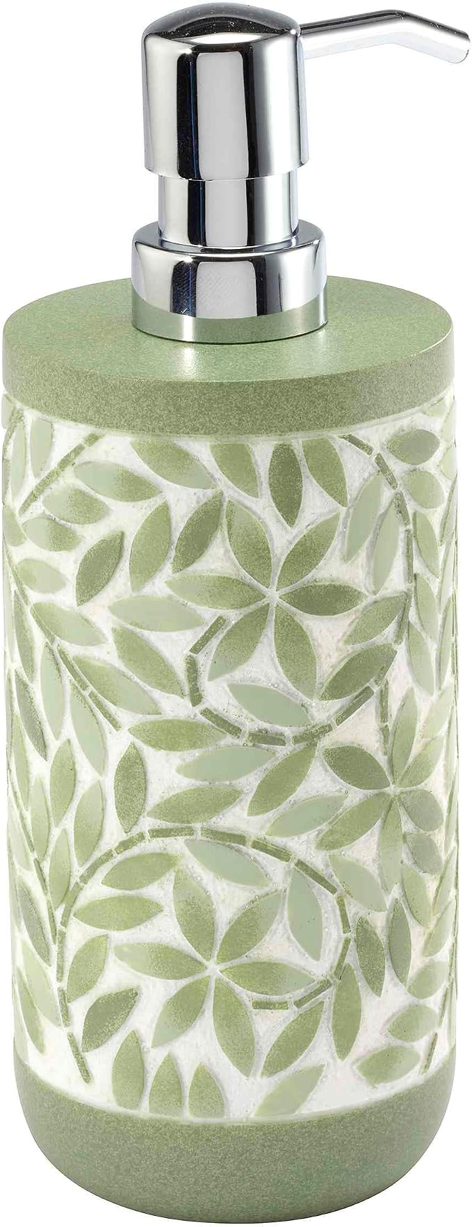 Avanti Linens - Lotion Pump/Soap Dispenser, Resin Countertop Accessories, Guest Bathroom Essentials (Stratford Collection, Green)