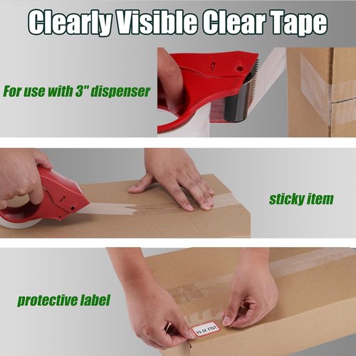 Lichamp Heavy Duty Clear Packing Tape - 24 Rolls for Moving & Shipping Supplies | 1.88" x 55 Yards