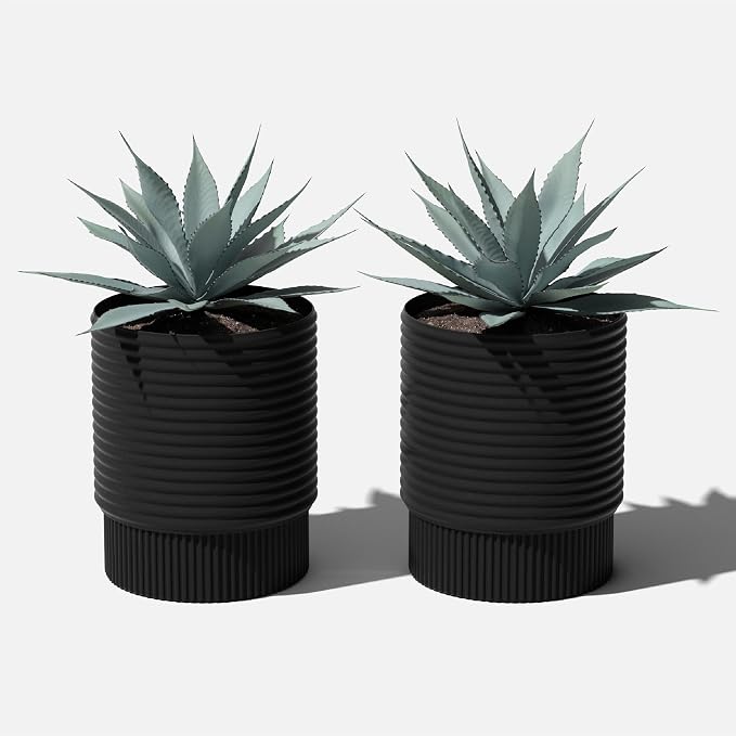 Veradek Mod Series 17" Medium Planter for Patio & Backyard | Durable Plastic-Stone Material | Modern Décor for Plants & Flowers