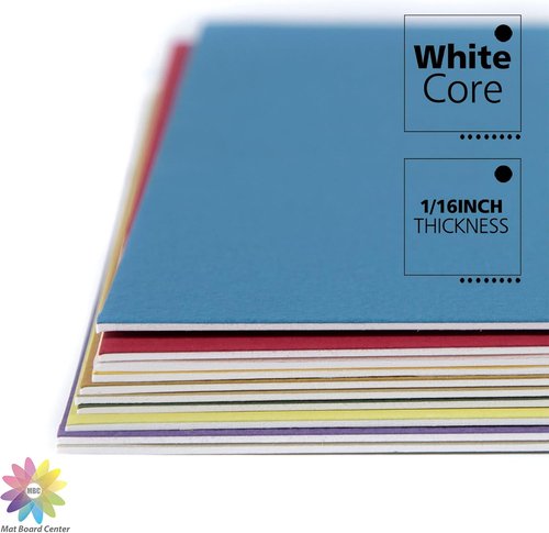 Mat Board Center - 10 Pack Uncut Mat Boards | 11x17 Mixed Colors for Crafts & Framing