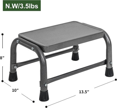 Leekpai Step Stool - Heavy-Duty Foot Stool with Non-Slip Rubber Feet | Supports 500 Pounds, Pack of 2
