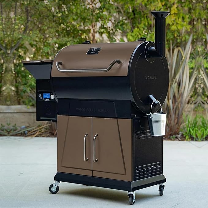Z GRILLS 2025 Pellet Grill & Smoker with PID 3.0 Controller, Dual-walled Insulation, Meat Probes, Huge Storage, Hopper Clean-out including Grill Cover and More