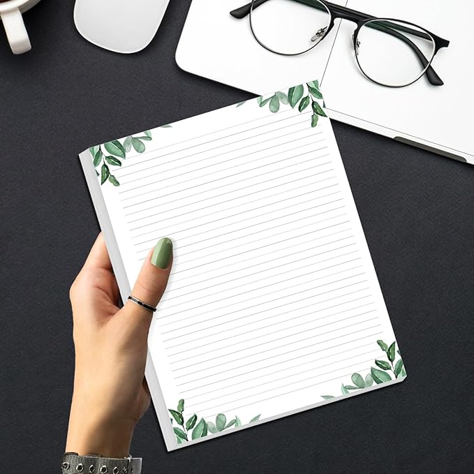 Stationery Lined Paper, Letter Size Unpunched Ruled Filler Paper, 100Sheets/200Pages Loose-Leaf Line, 100gsm, 8.5'' x 11'', Leaf