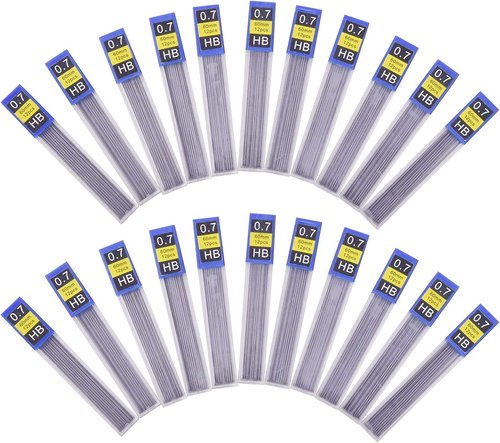 Morepack 240 Pieces HB 0.7 mm Mechanical Pencil Lead Refills - Break Resistant with Plastic Box