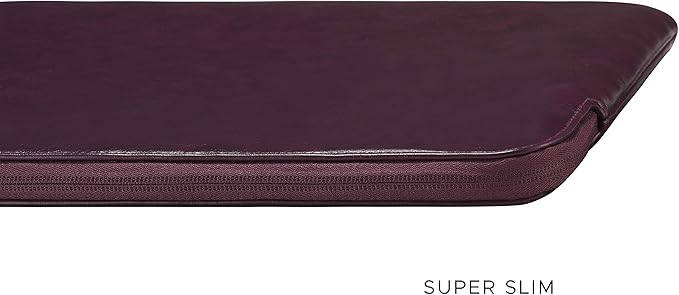 Comfyable Slim Protective Laptop Sleeve Compatible with 13/13.3/14 Inch MacBook Air & MacBook Pro, Mac Travel Case, Laptop Pouch, Slim PU Leather Cover M5/M4/M3/M2/M1 2025-2021, Berry Brown
