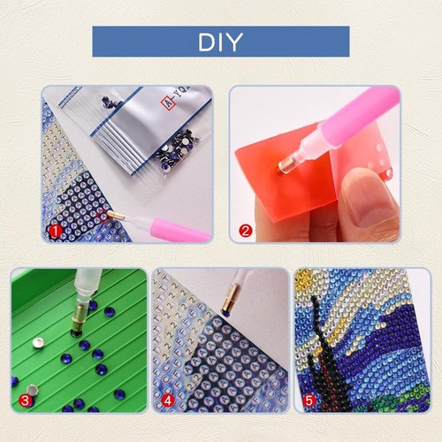 Icceemee Diamond Painting Bookmarks - 4 Pcs DIY Art Kits for Book Lovers | Unique Oil Painting Themes