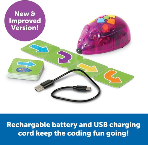 Learning Resources Rechargeable Code & Go Robot Mouse - Interactive STEM Coding Toy for Kids Ages 4+