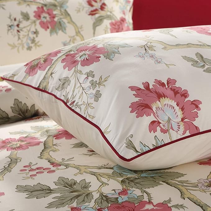 Brandream Luxurious Duvet Cover Queen Size Bedding Set Floral Duvet Quilt Cover Set Printed Chinoiserie Peony Asian Style Home Collections 800TC Egyptian Cotton Bedding Set Pieces