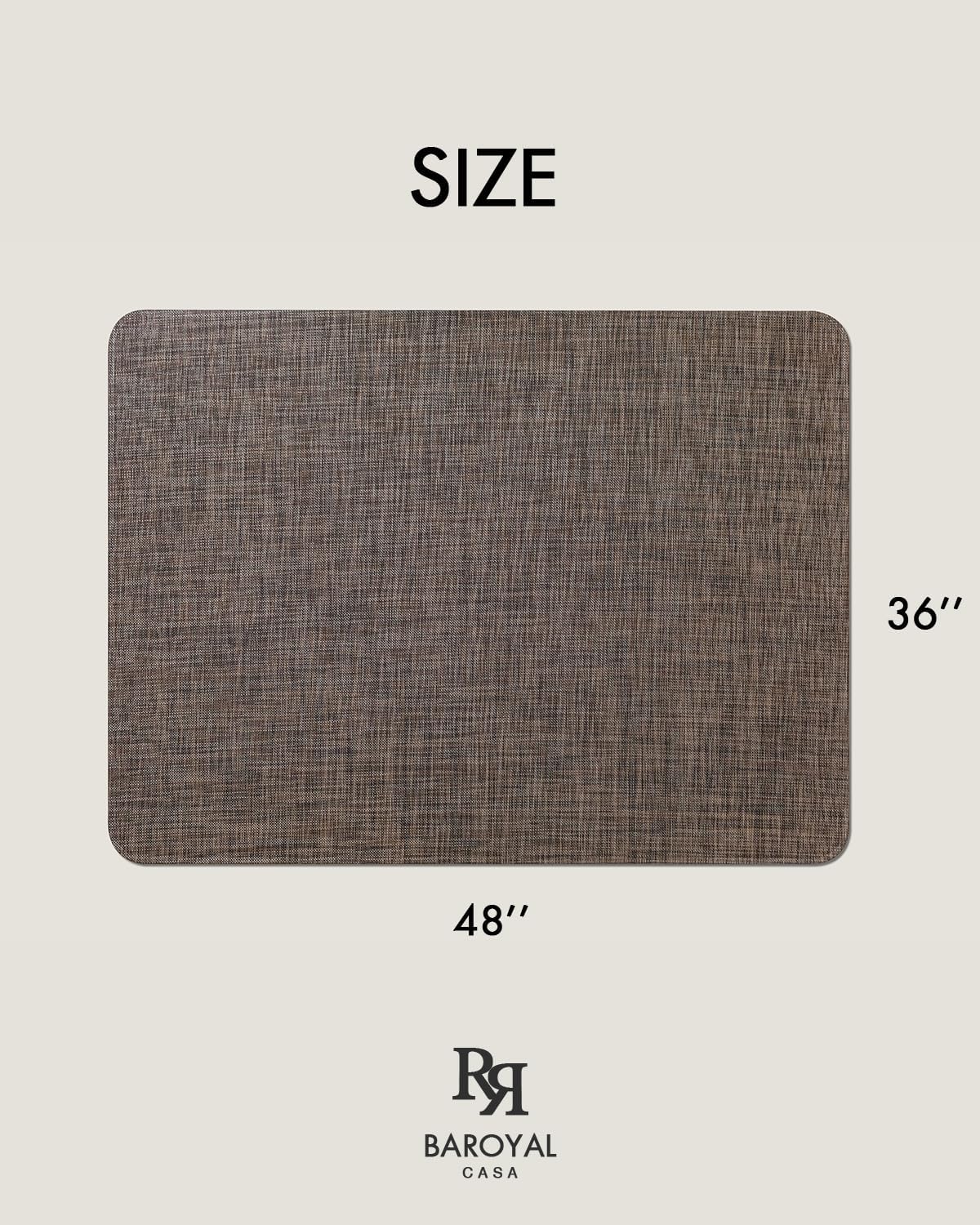 Skiennix Office Chair Mat - Non-Slip Heavy Duty Floor Protector for Hardwood & Tile - 36" x 48" (Dark Walnut)
